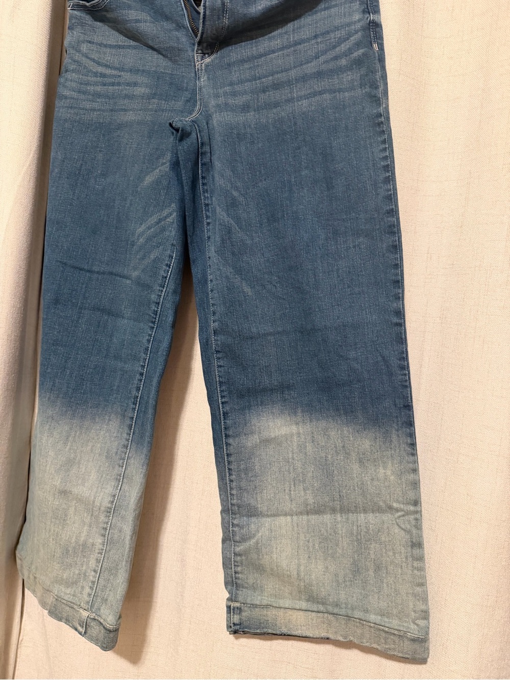 Democracy Two-Tone Blue Ombre Wide Leg Jeans